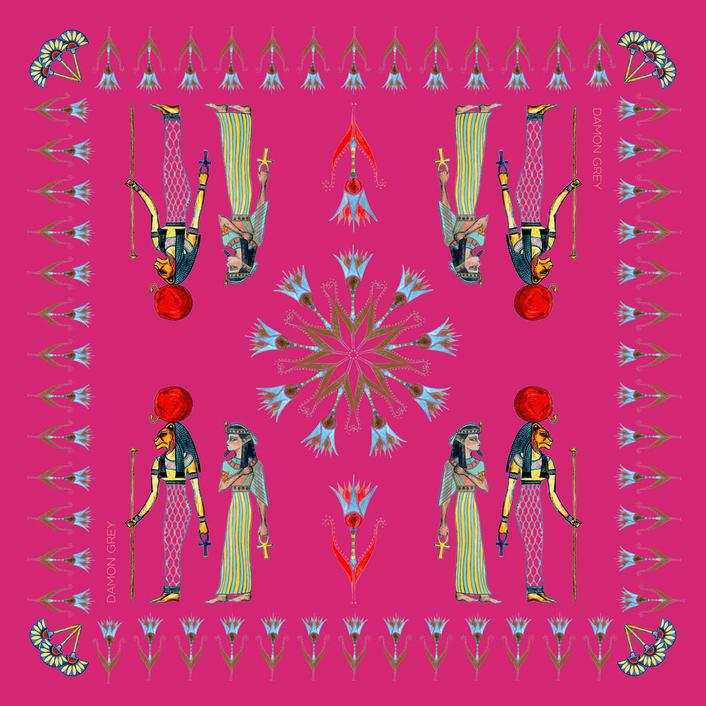 Egyptian Neckerchief, art, pink, Damon Grey